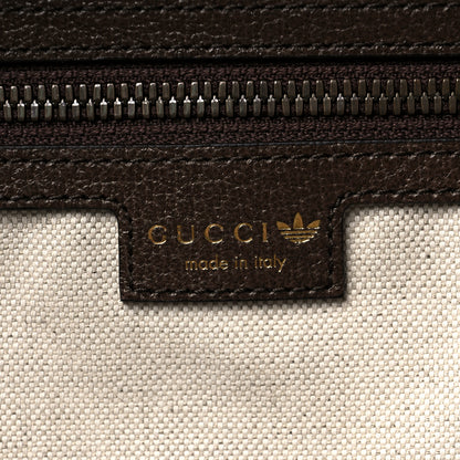 Gucci X ADIDAS Crystal Vintage Monogram Textured Dollar Calfskin Web Trefoil Logo Medium Messenger Bag Mid Natural Nut Off White New Acero 6 of 11