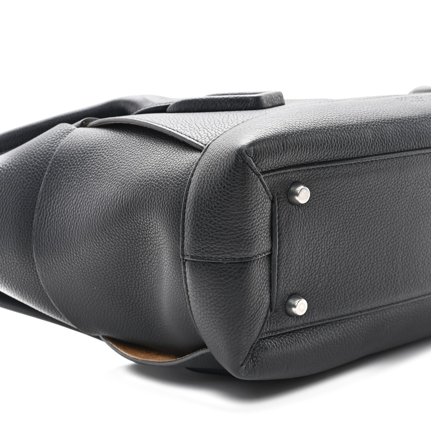 Grained Calfskin Maxi Intrecciato Medium Arco Black