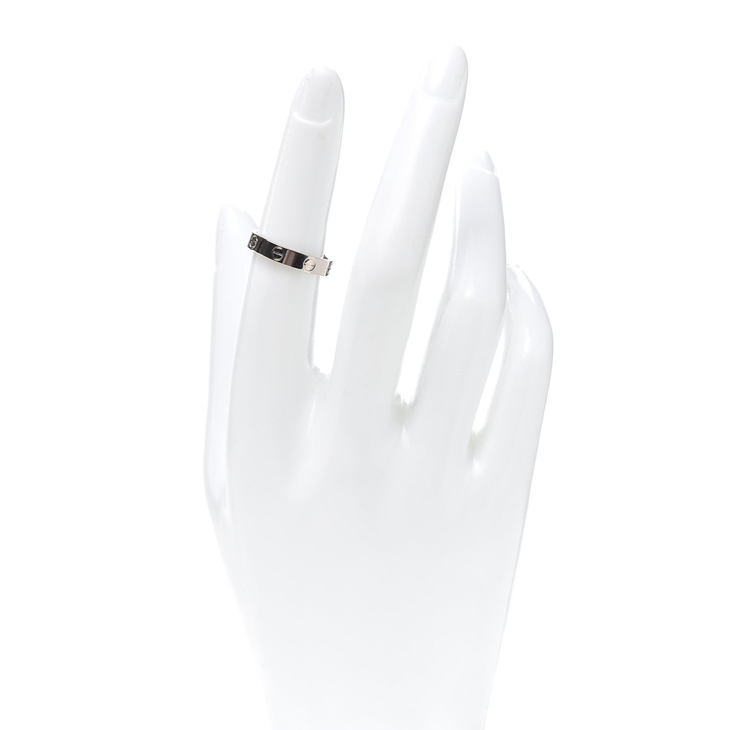 18K White Gold 3.5mm LOVE Wedding Band Ring 51 5.75