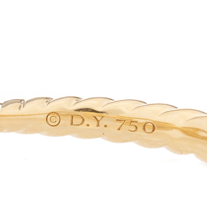 David Yurman 18K Yellow Gold Diamond 7mm Stax Chain Link Ring 54 7 3 of 3