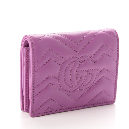 Gucci Calfskin Matelasse GG Marmont Card Case Candy Mousse 3 of 8