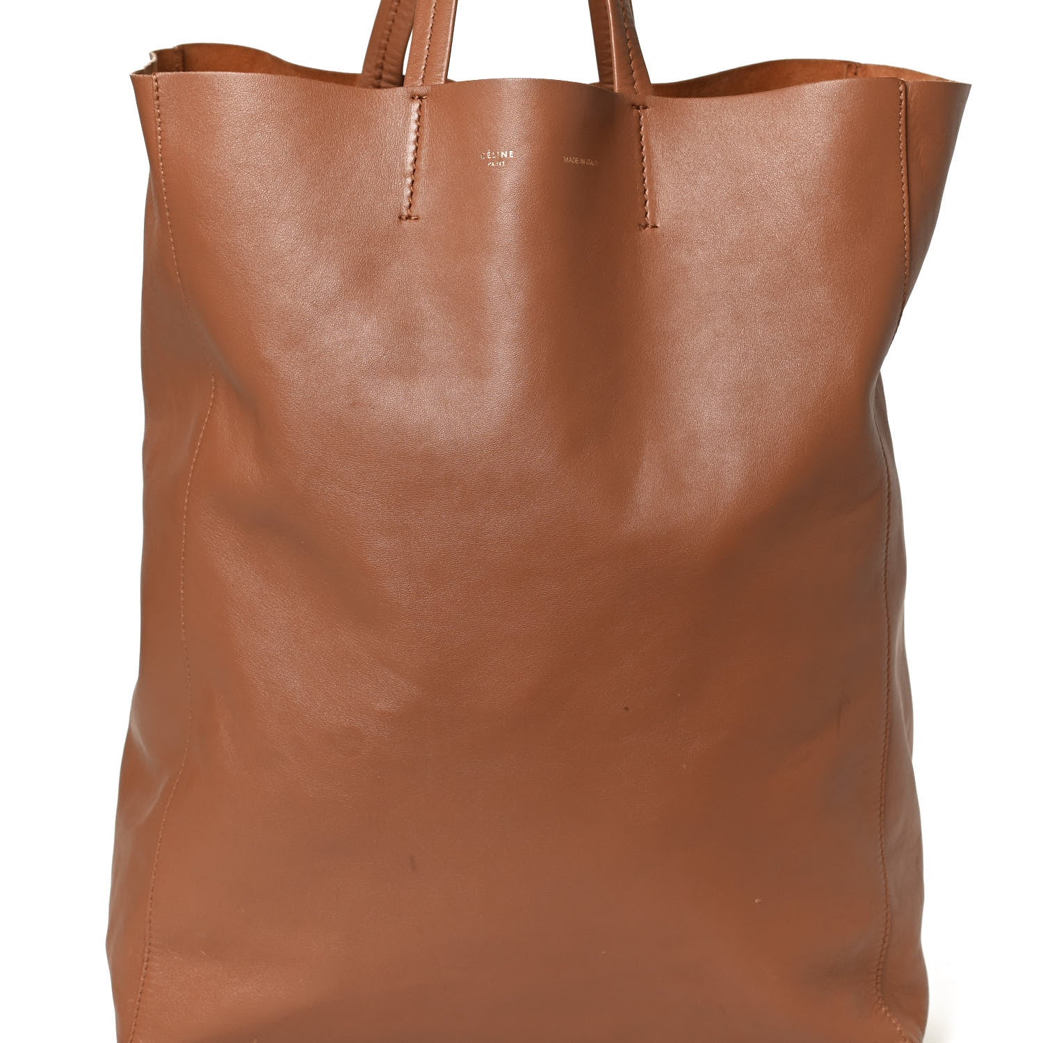 Celine Lambskin Vertical Cabas Tan 9 of 15
