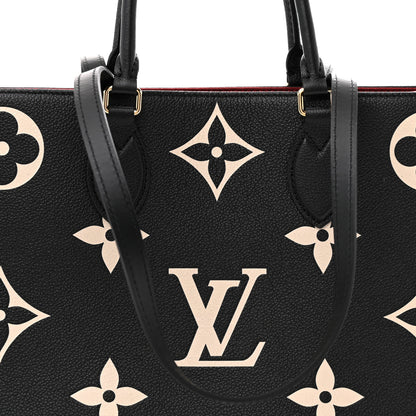 Louis Vuitton Empreinte Monogram Giant Onthego MM Black Beige 7 of 10