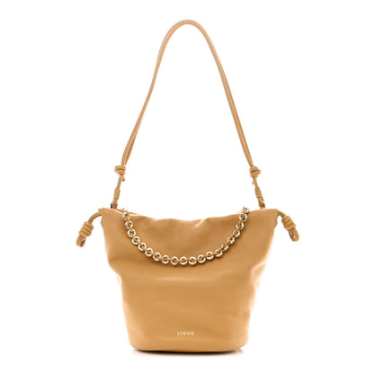 Loewe Mellow Nappa Lambskin Flamenco Bucket Bag Sahara 4 of 12