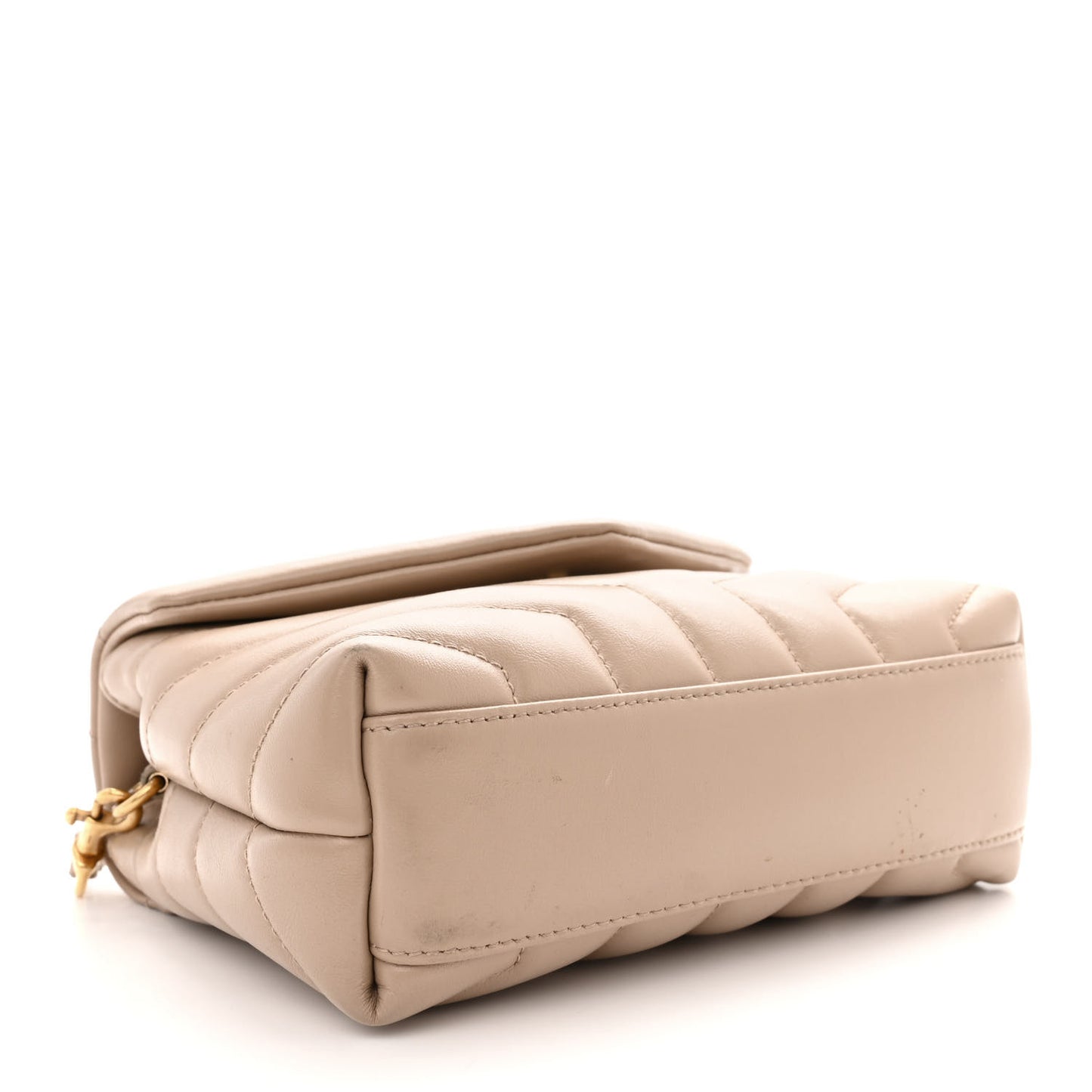 Calfskin Y Quilted Monogram Toy Loulou Crossbody Bag Nude Powder