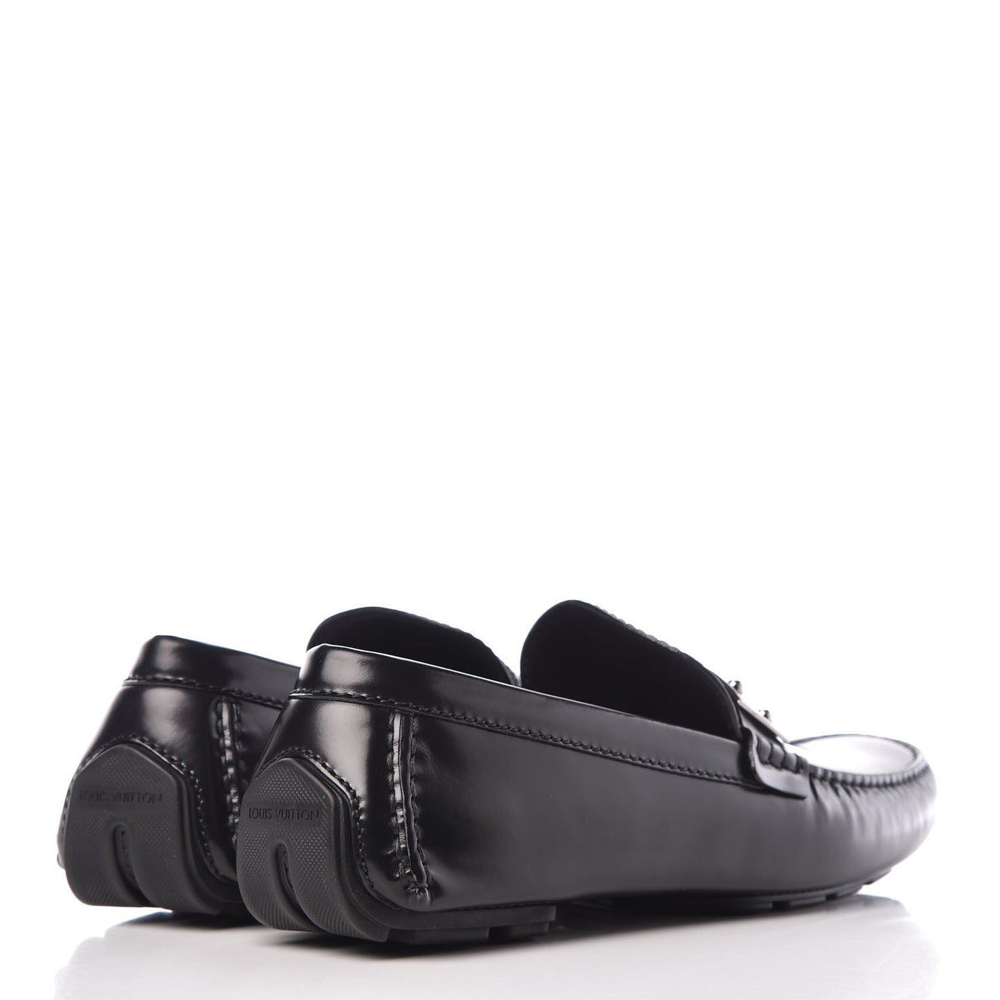 Calfskin Racetrack Moccasin Loafers 10.5 Black