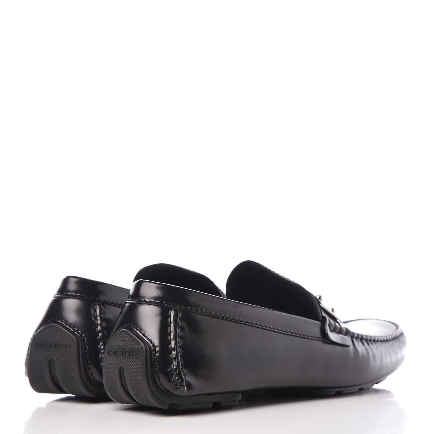 Louis Vuitton Calfskin Racetrack Moccasin Loafers 10.5 Black 4 of 8