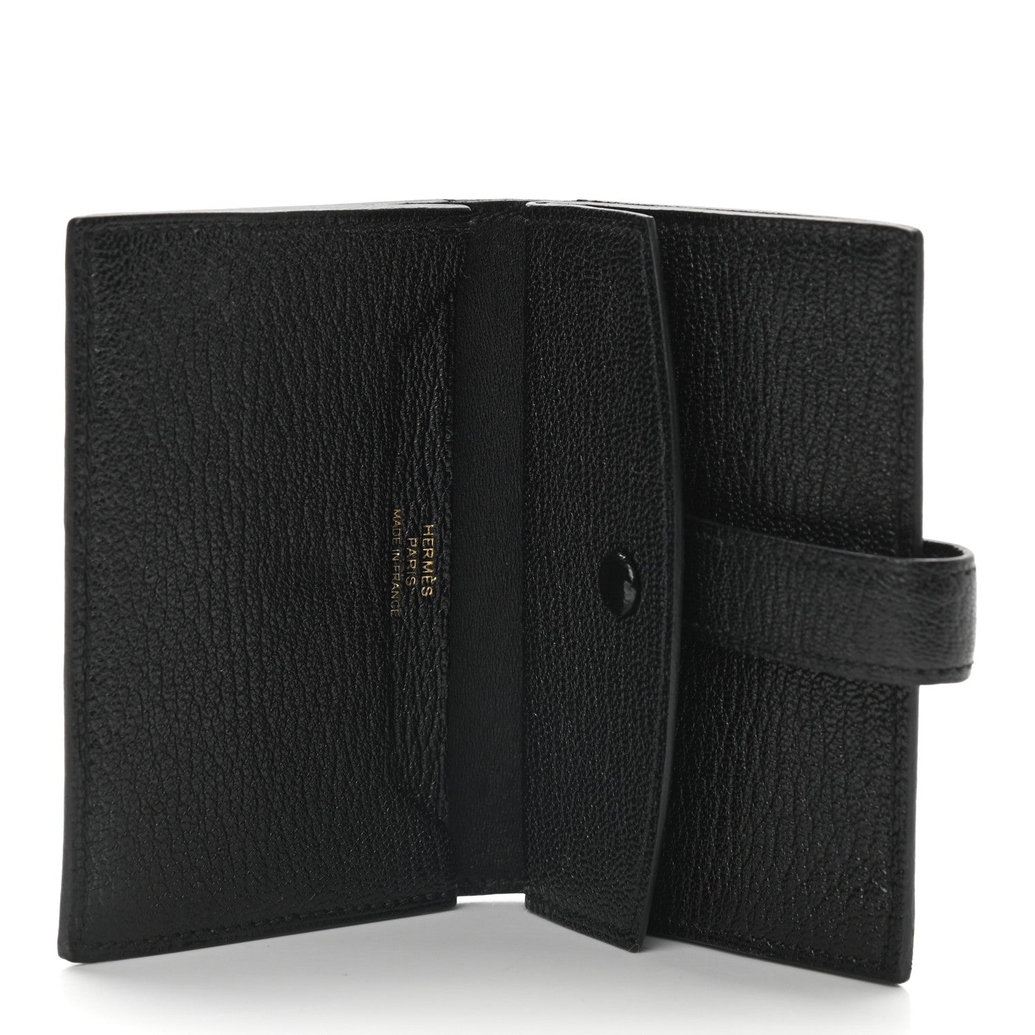 Hermes Chevre Mysore Mini Bearn Wallet Black 7 of 8