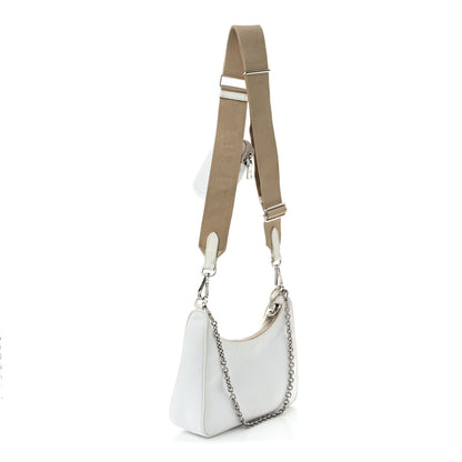 Prada Nylon Re-Edition 2005 Shoulder Bag White 3 of 11