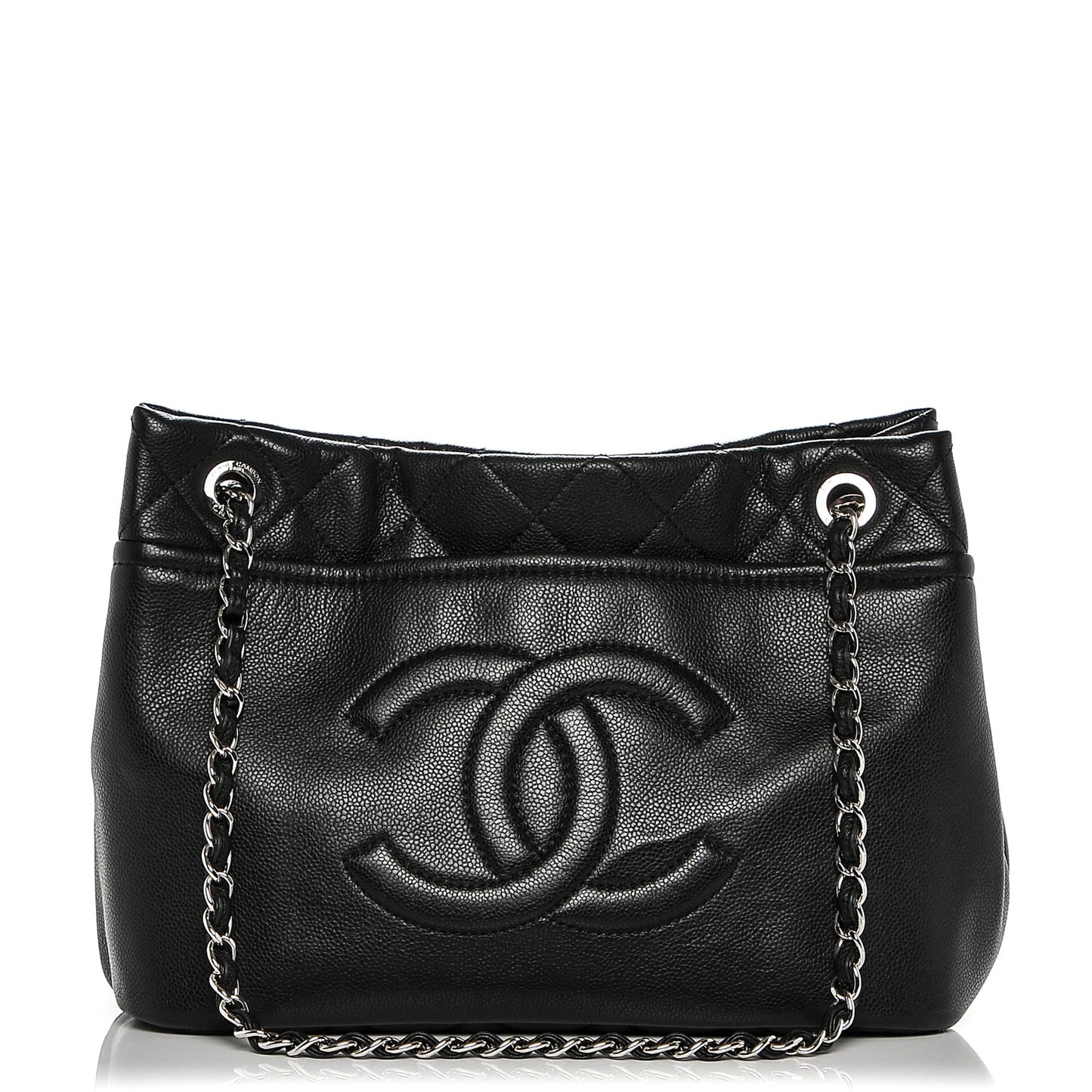Caviar Quilted CC Timeless Soft Tote Black