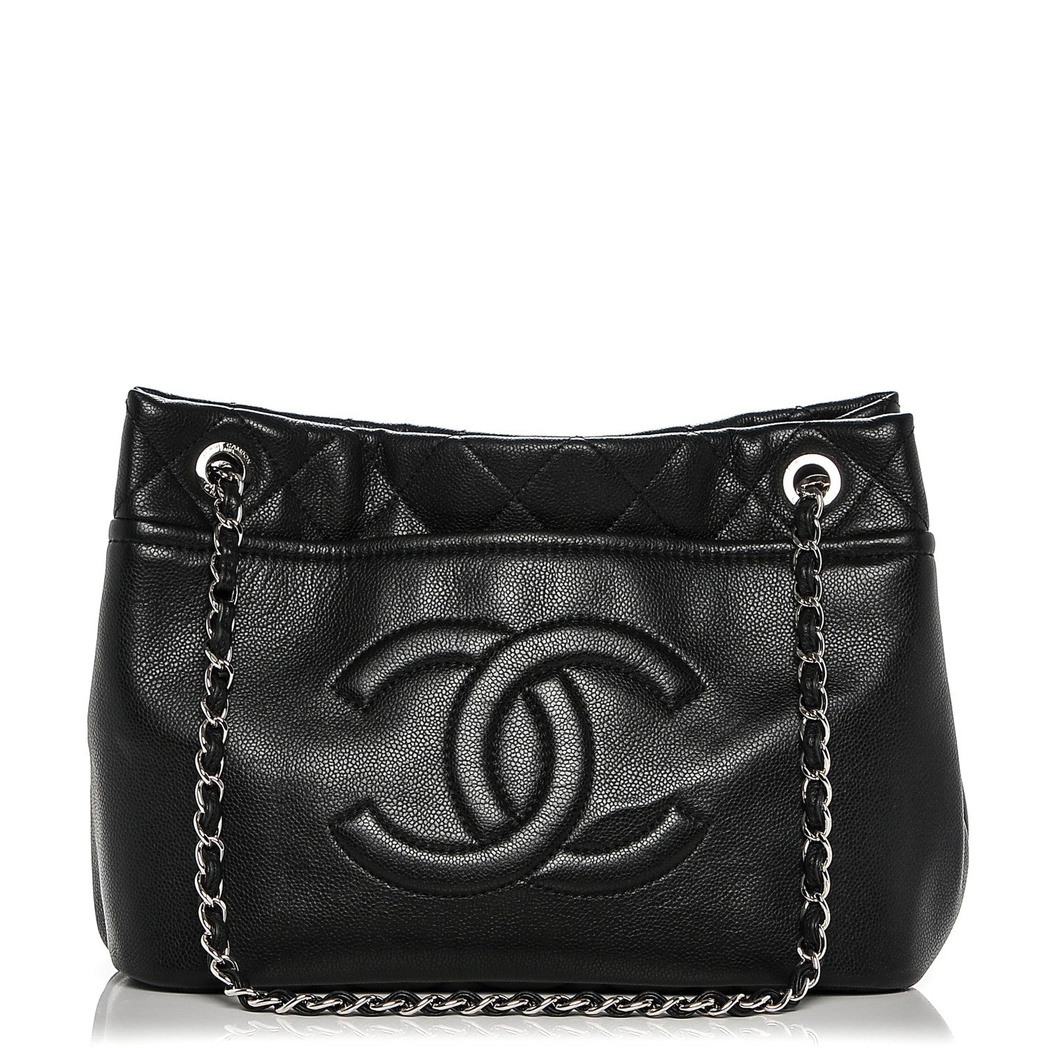 Chanel Caviar Quilted CC Timeless Soft Tote Black 1 of 7