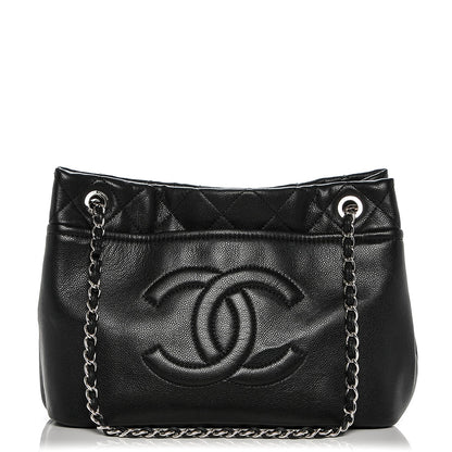 Chanel Caviar Quilted CC Timeless Soft Tote Black 1 of 7
