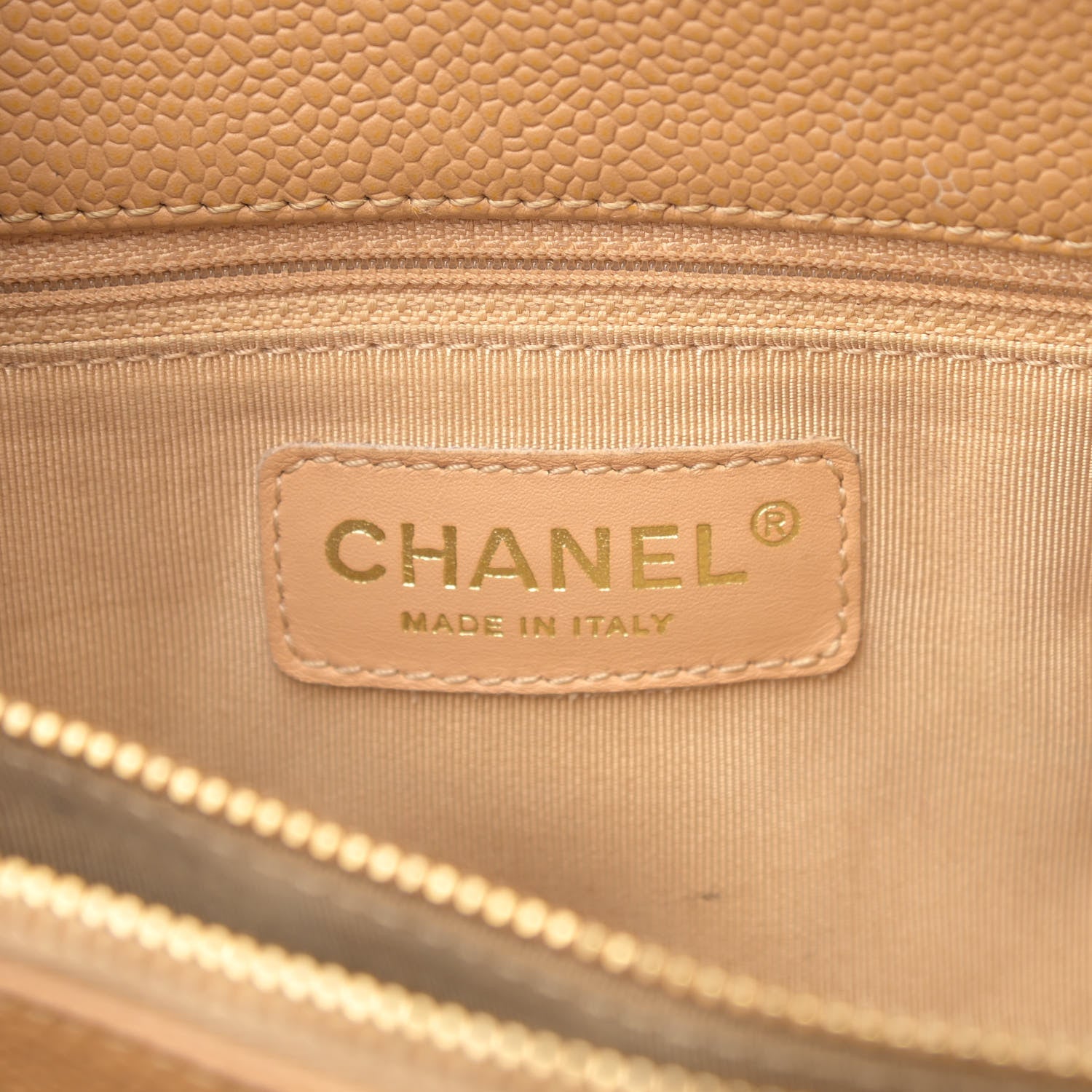 Chanel Caviar Quilted Grand Shopping Tote GST Beige 6 of 19