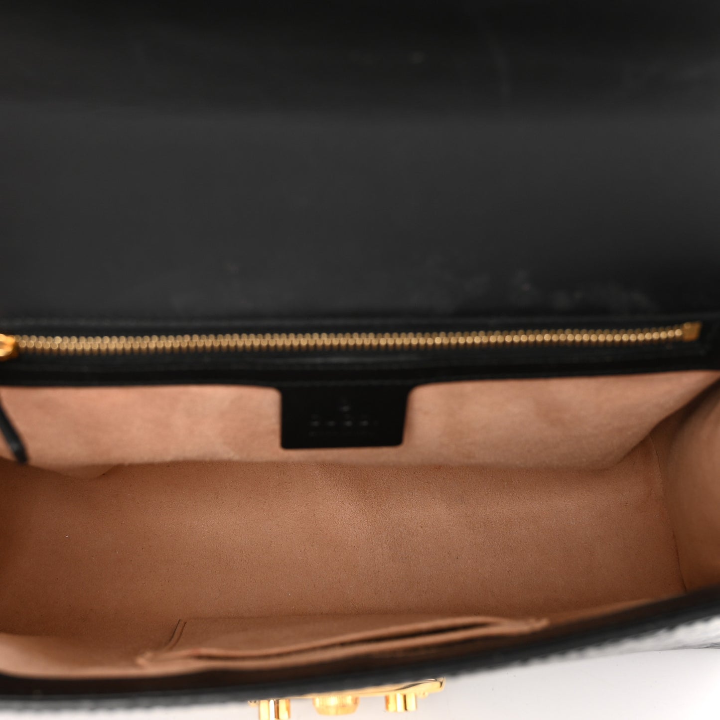 Guccissima Medium Padlock Shoulder Bag Black