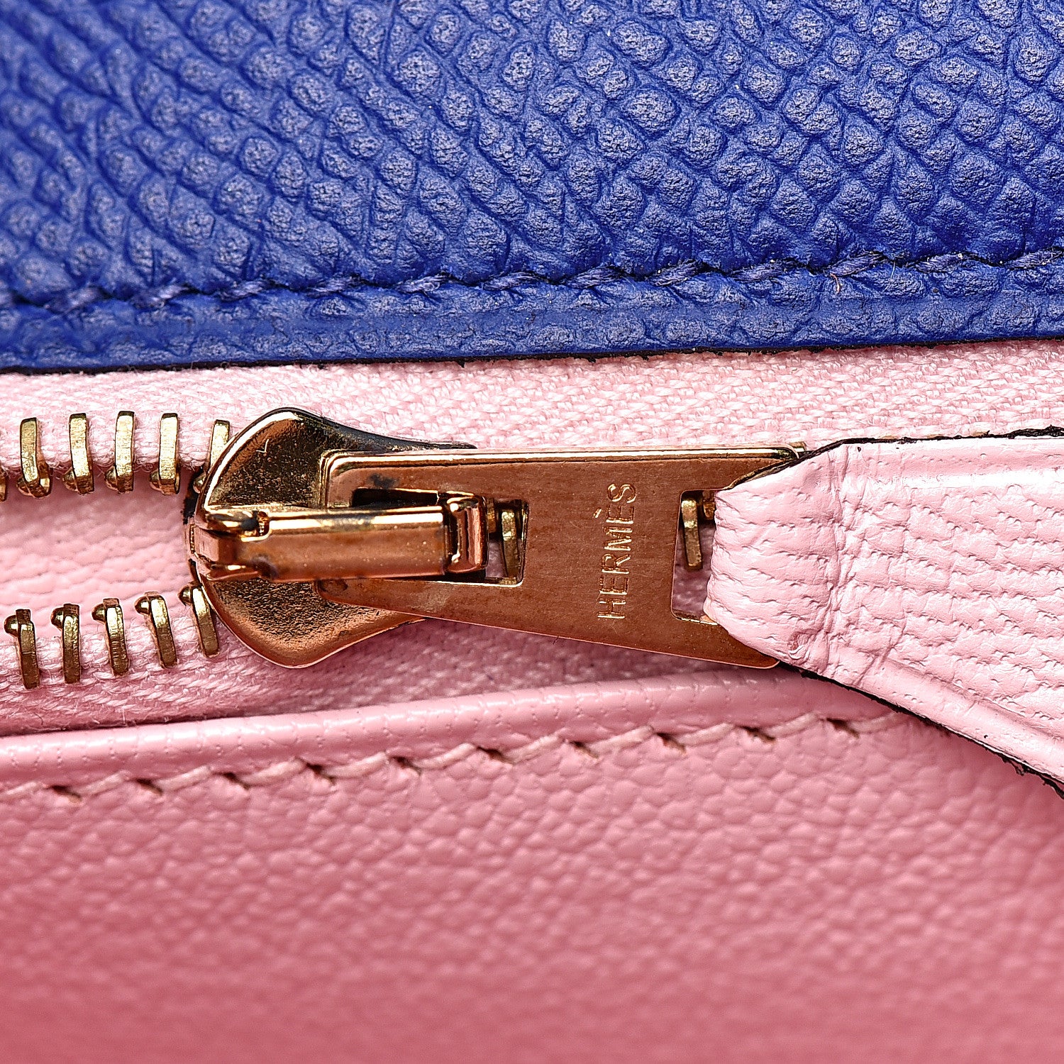 Hermes Epsom Horseshoe Kelly Sellier 32 Bleu Electrique Rose Sakura 10 of 31