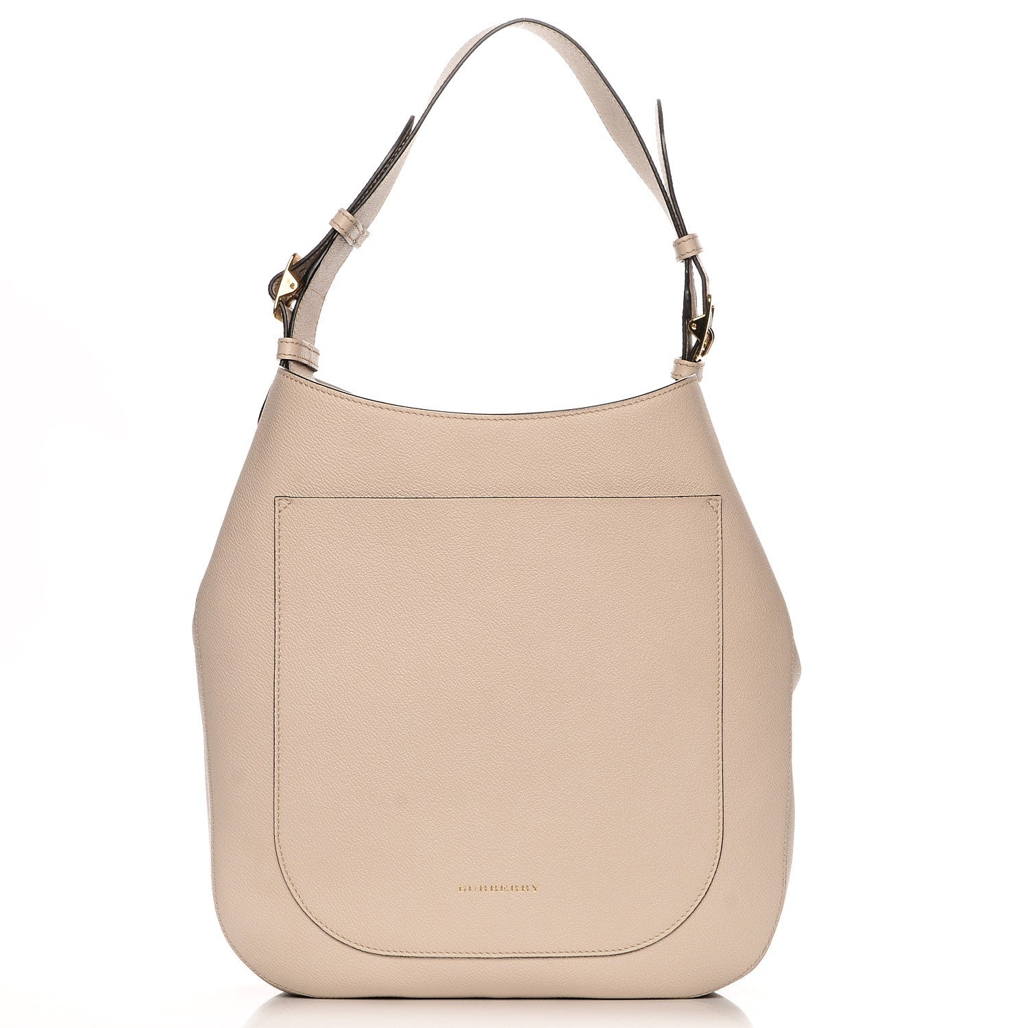 Burberry Grainy Calfskin Small Elmstone Hobo Limestone 1 of 9