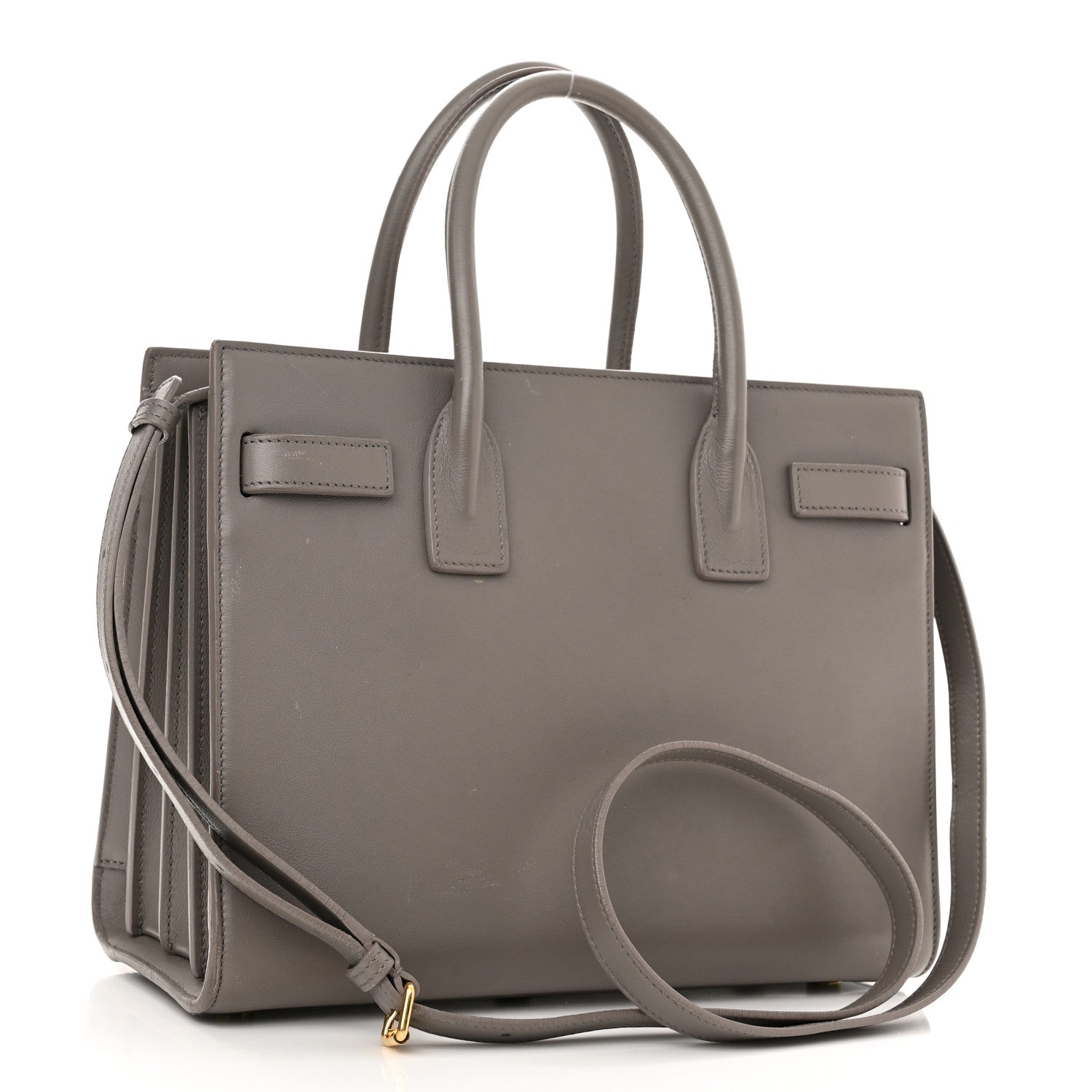 Saint Laurent Calfskin Baby Sac de Jour Fog 3 of 17