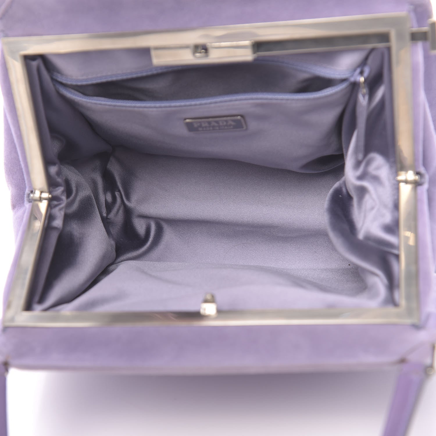 Prada Camoscio Chic Shoulder Bag Lilla 5 of 9