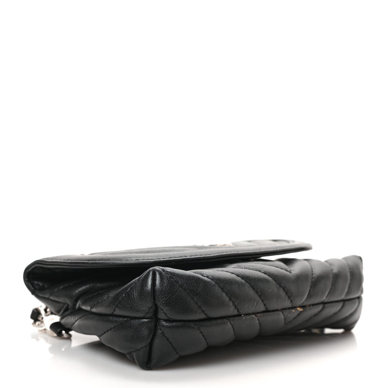 Chanel Calfskin Chevron Waist Belt Bag Black 4 of 9