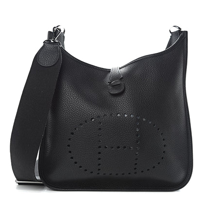 Hermes Taurillon Clemence Evelyne III PM Black 1 of 10