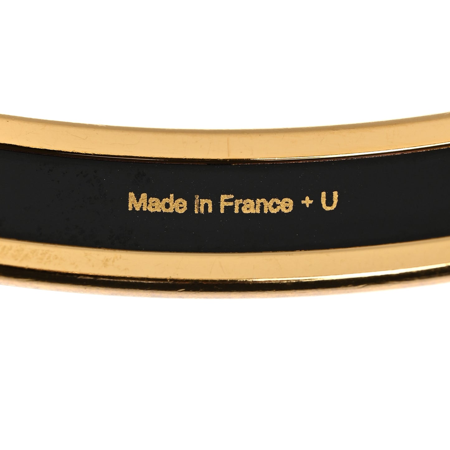 Enamel Printed Narrow OP'H Bracelet 70 Jaune D'Or White