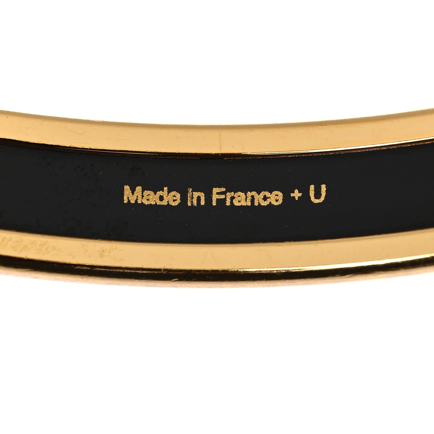 Hermes Enamel Printed Narrow OP'H Bracelet 70 Jaune D'Or White 5 of 6