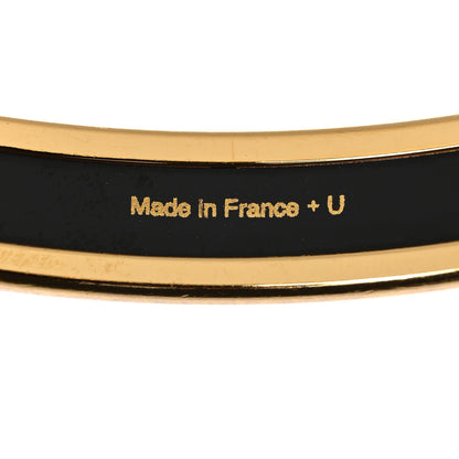 Hermes Enamel Printed Narrow OP'H Bracelet 70 Jaune D'Or White 5 of 6