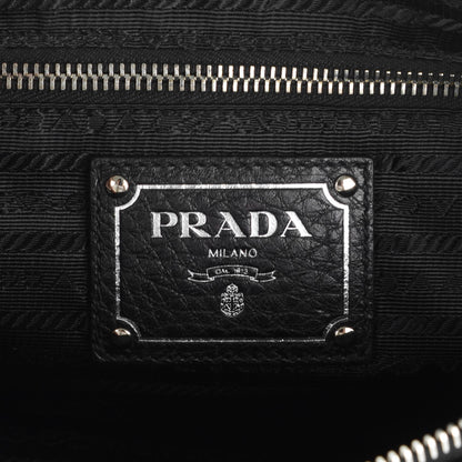 Prada Vitello Daino Satchel Nero Black 6 of 8