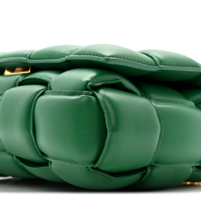 Bottega Veneta Lambskin Maxi Intreccio Padded Chain Cassette Crossbody Bag Racing Green 10 of 12