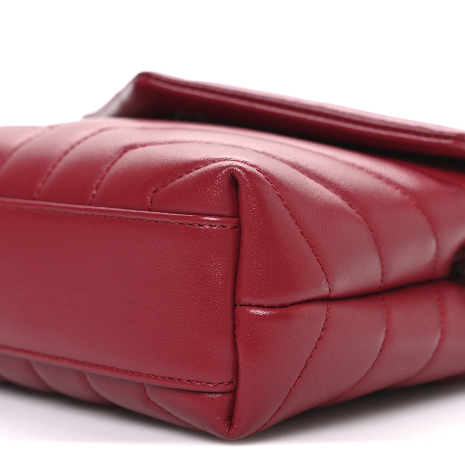 Saint Laurent Calfskin Y Quilted Monogram Toy Loulou Crossbody Bag New Lipstick 10 of 10