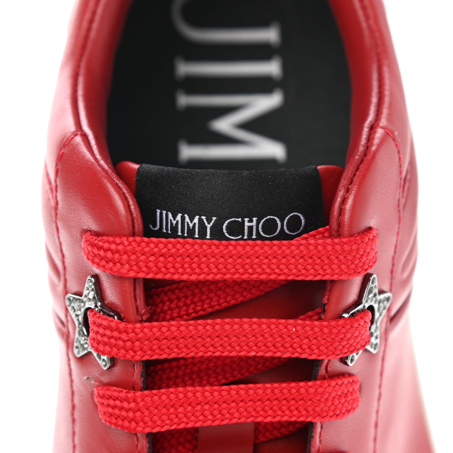 Jimmy Choo Calfskin Hawaii Sneakers 37.5 Red 7 of 9