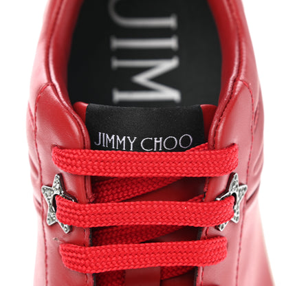 Jimmy Choo Calfskin Hawaii Sneakers 37.5 Red 7 of 9