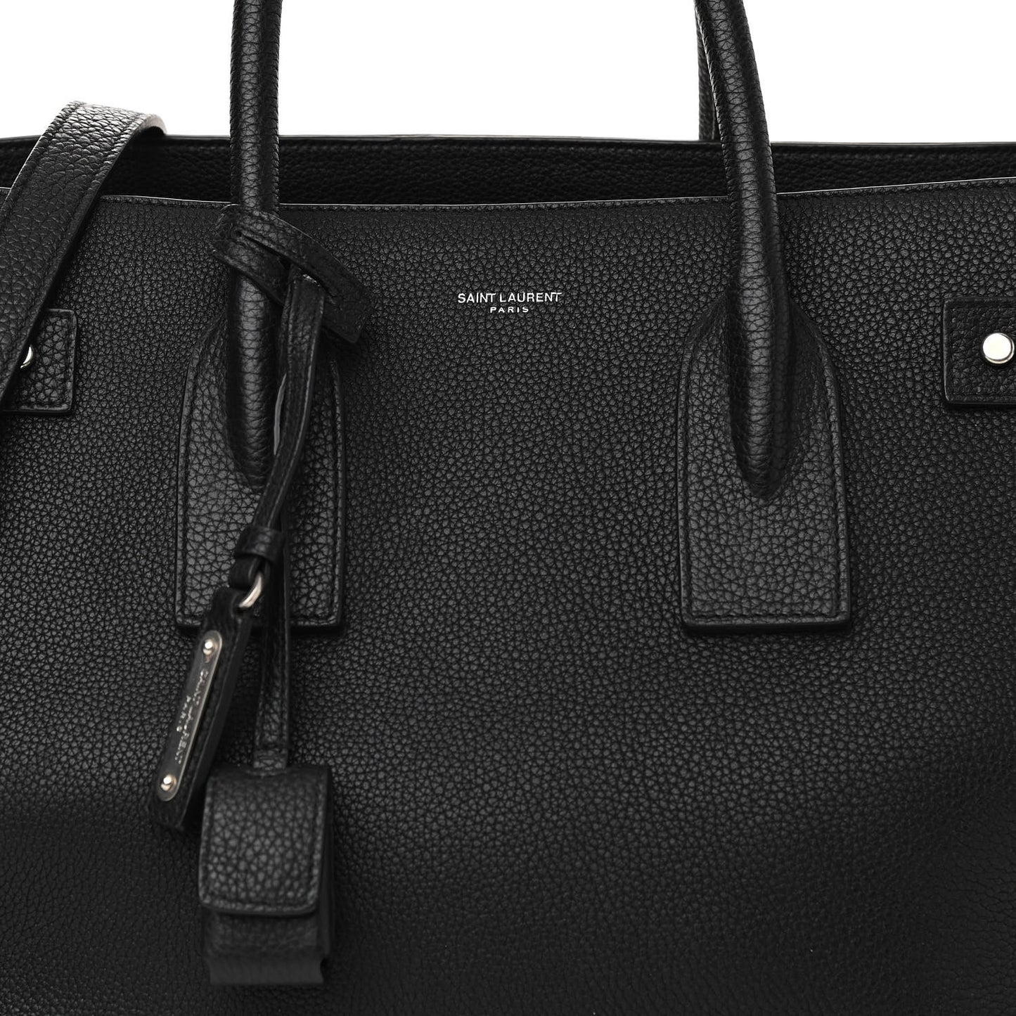 Grained Calfskin Large Souple Sac De Jour Black