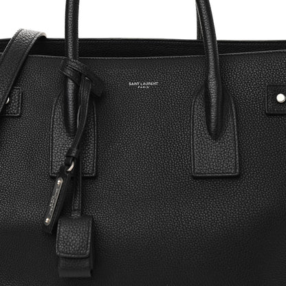 Saint Laurent Grained Calfskin Large Souple Sac De Jour Black 7 of 9
