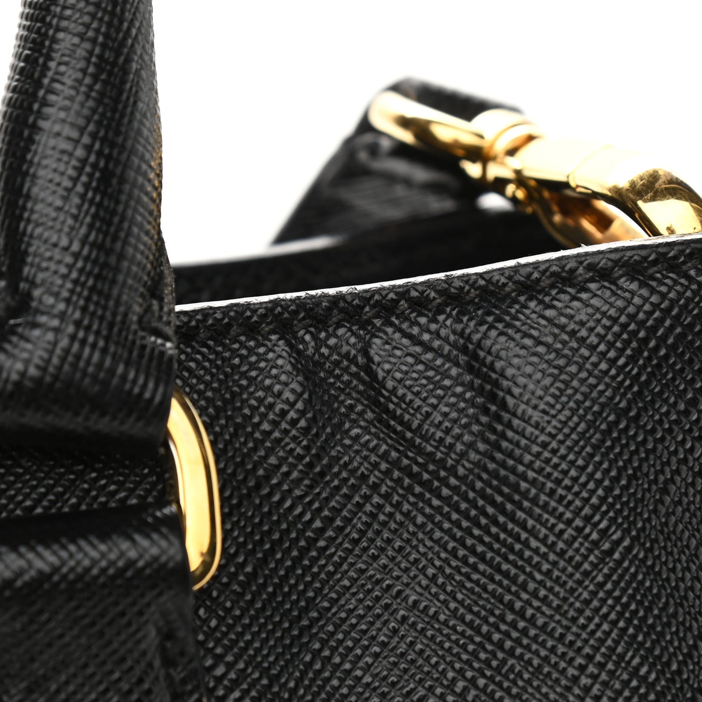 Saffiano Lux Medium Tote Black