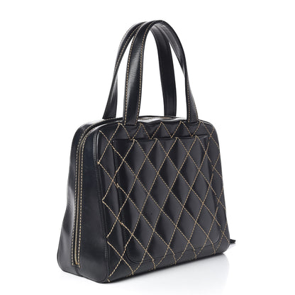 Chanel Calfskin Contrast Stitch Surpique Bowler Black 3 of 11