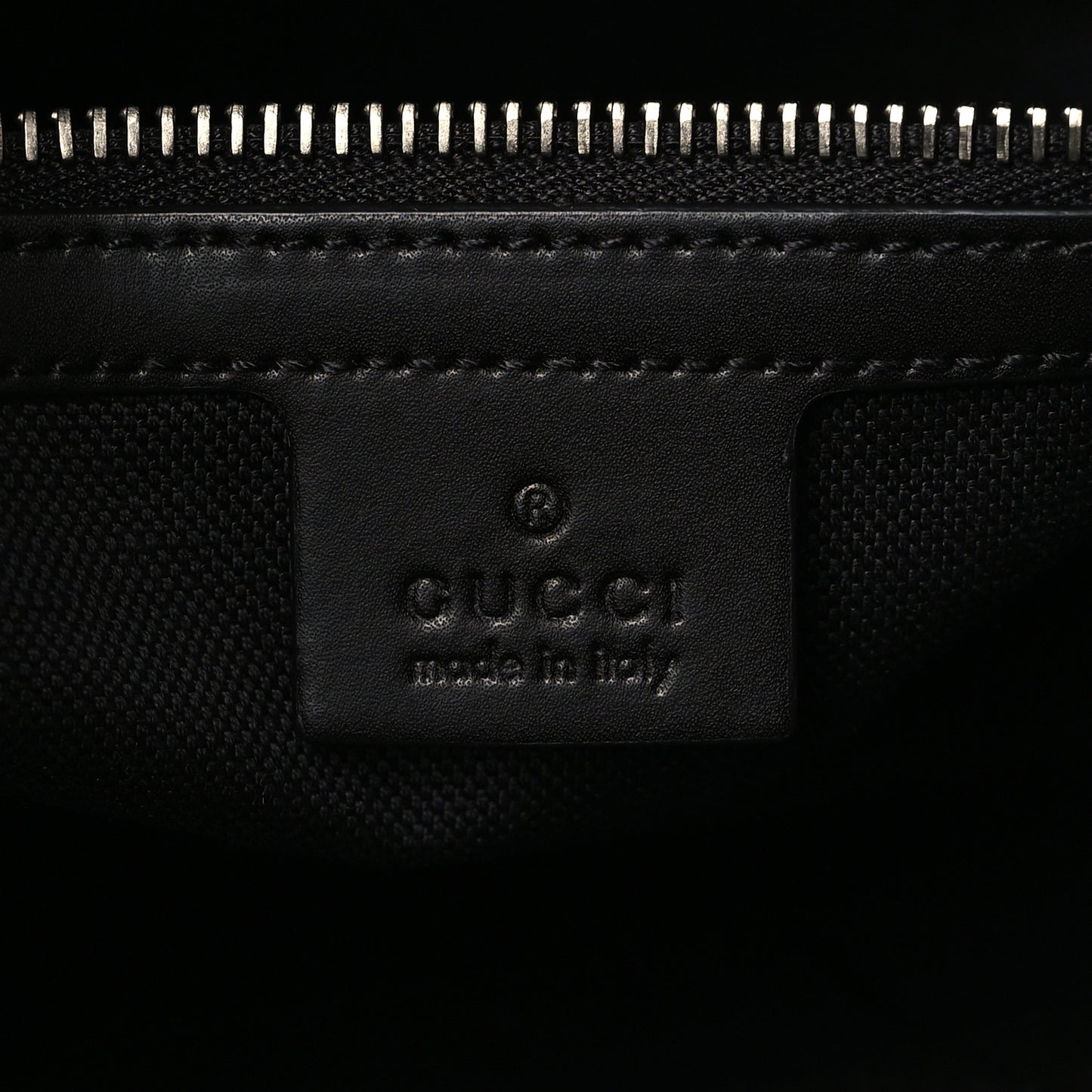 Soft GG Supreme Monogram Appia Calfskin Web East West Messenger Bag Black Grey