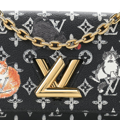 Louis Vuitton Catogram Twist Chain Wallet Black 8 of 11