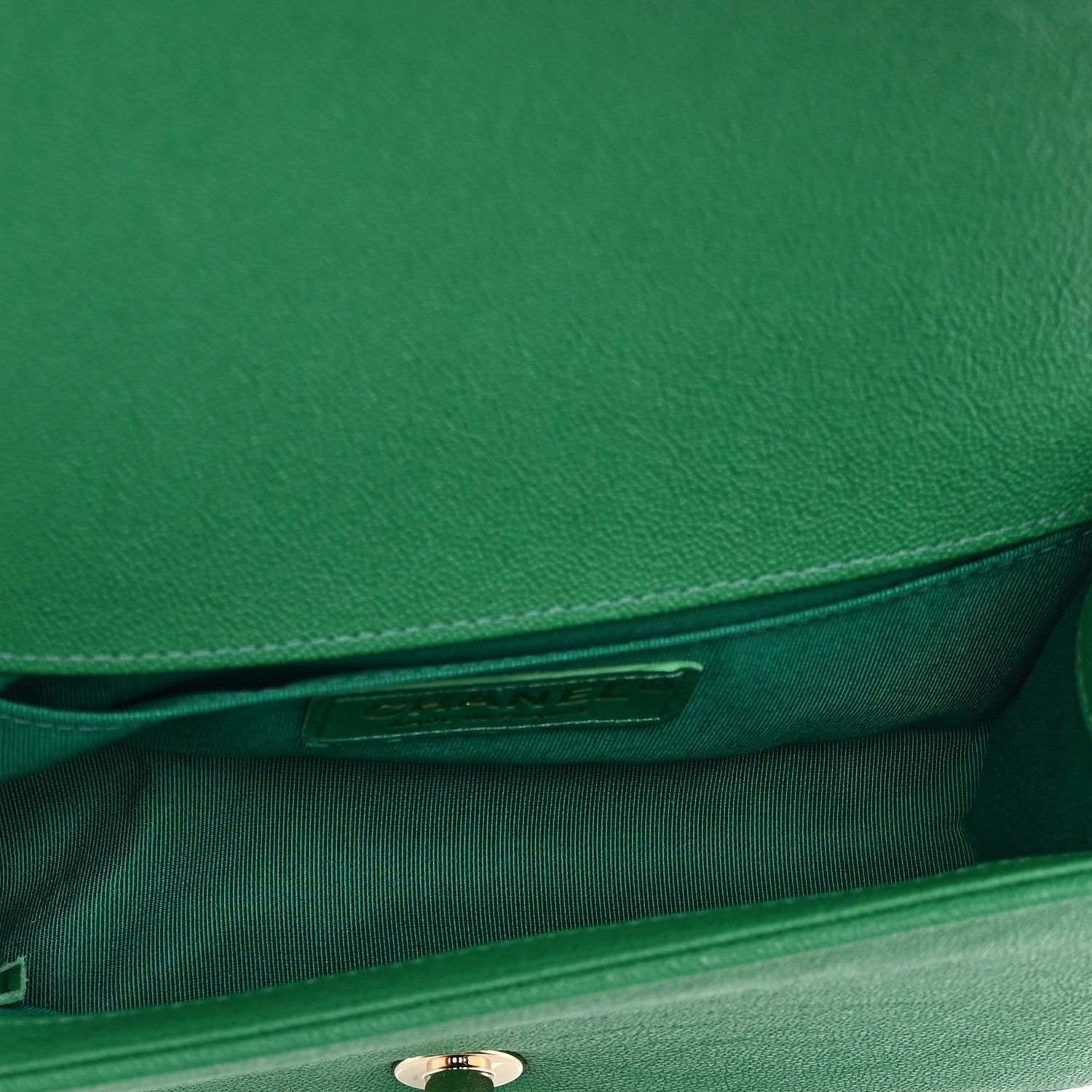 Chanel Caviar Quilted Small Boy Flap Green 5 of 10