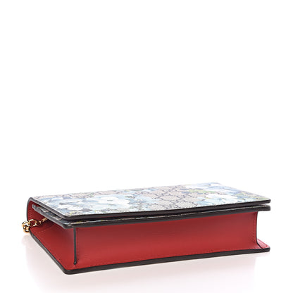 Gucci GG Supreme Monogram Blooms Chain Wallet Blue 4 of 9