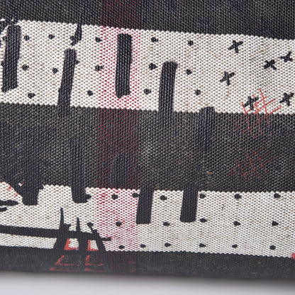 Burberry Coated Canvas Mega Check Medium Doodle Tote Black 8 of 9