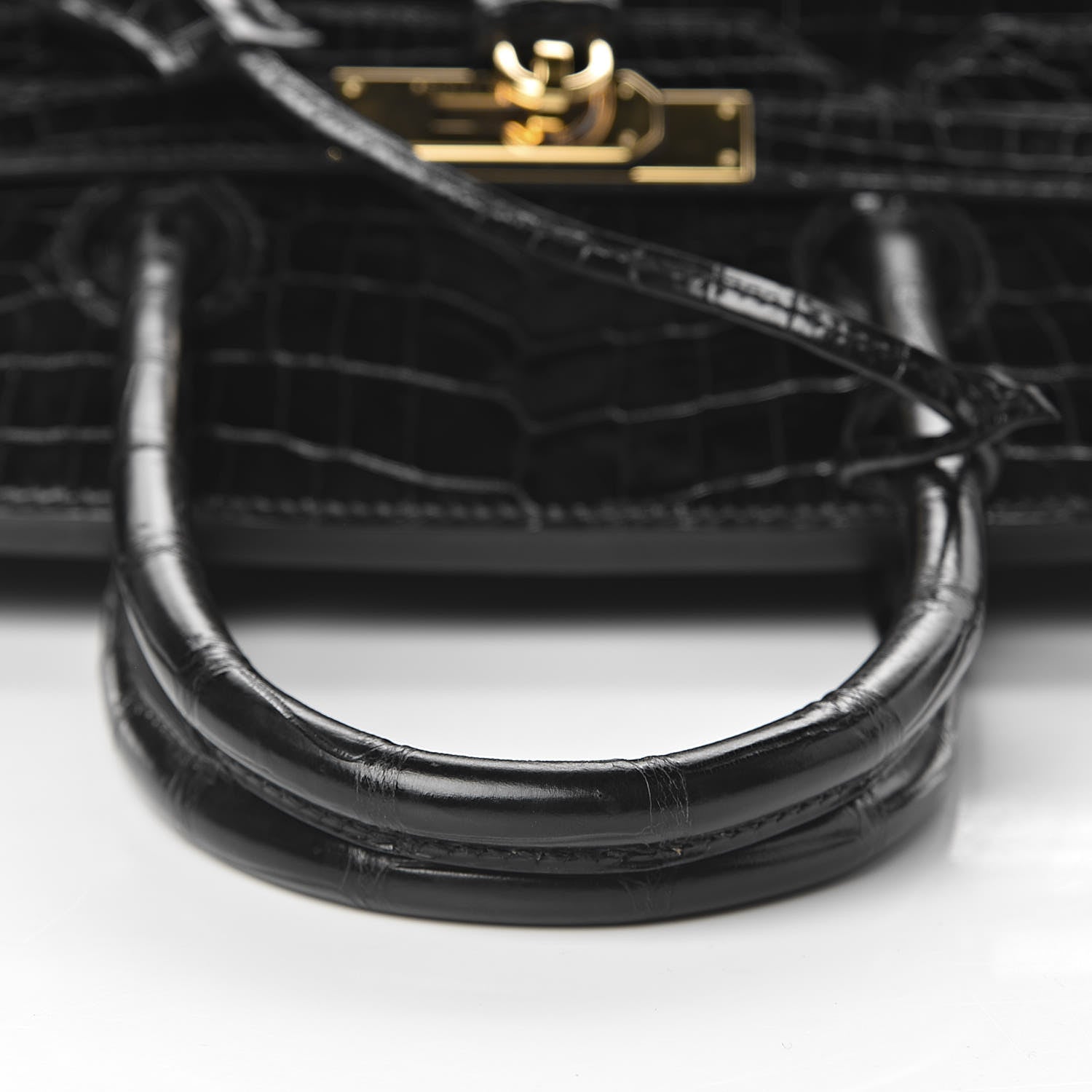Hermes Shiny Porosus Crocodile Birkin 35 Black 29 of 32