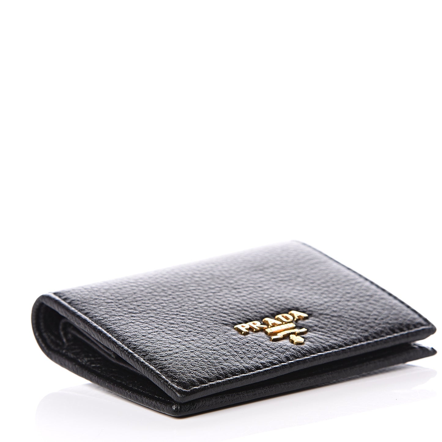 Vitello Grain Bi-Fold Wallet Black