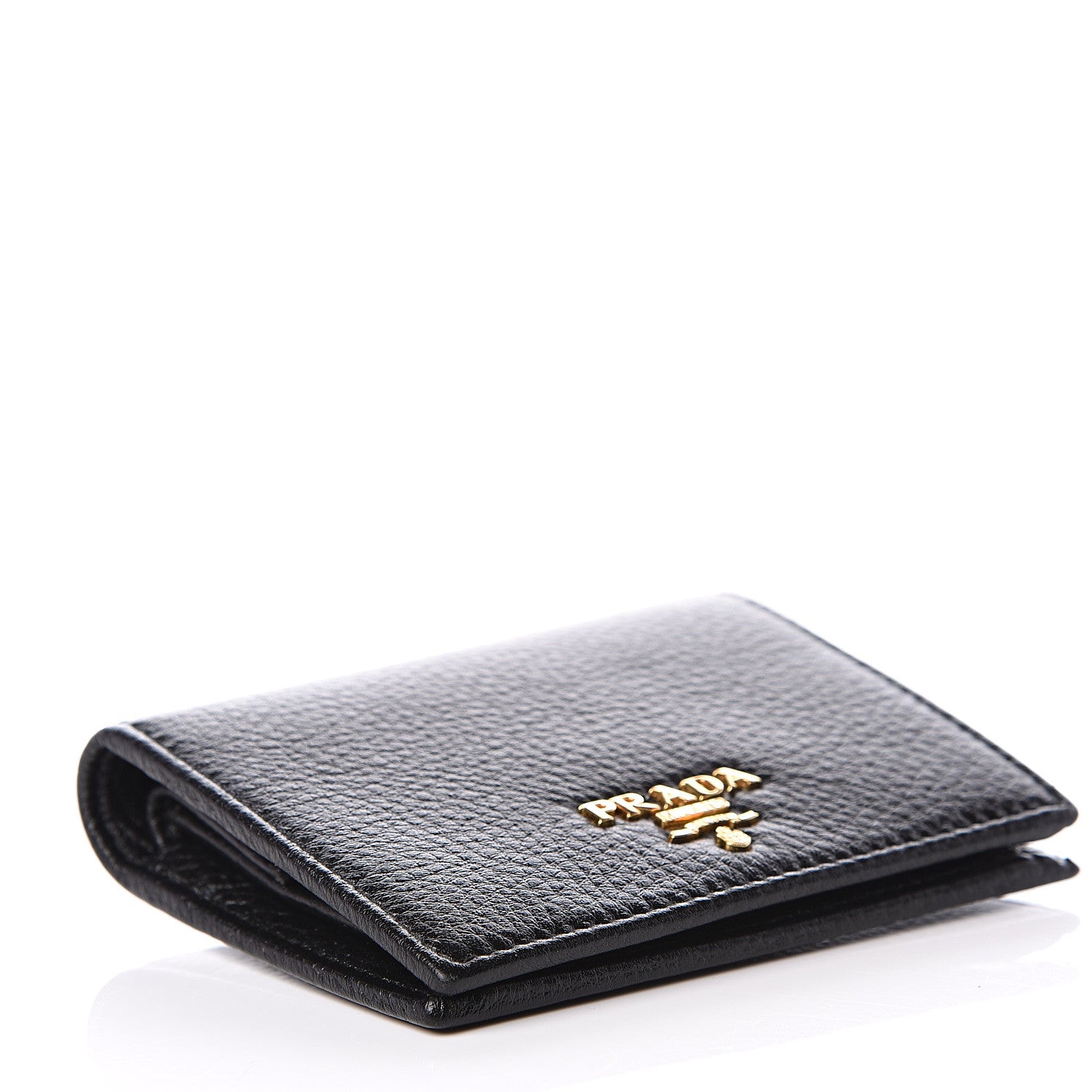 Prada Vitello Grain Bi-Fold Wallet Black 6 of 8