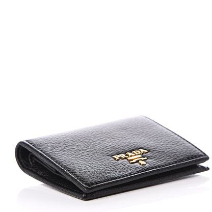 Prada Vitello Grain Bi-Fold Wallet Black 6 of 8