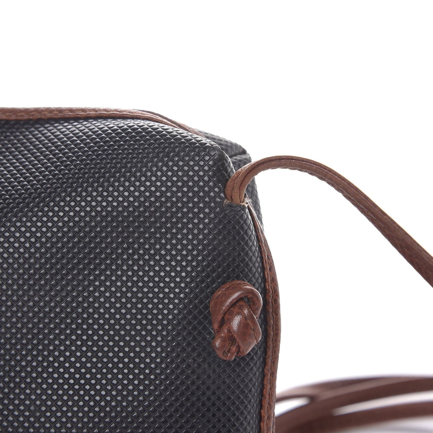 Rubberized Canvas Crossbody Black Brown
