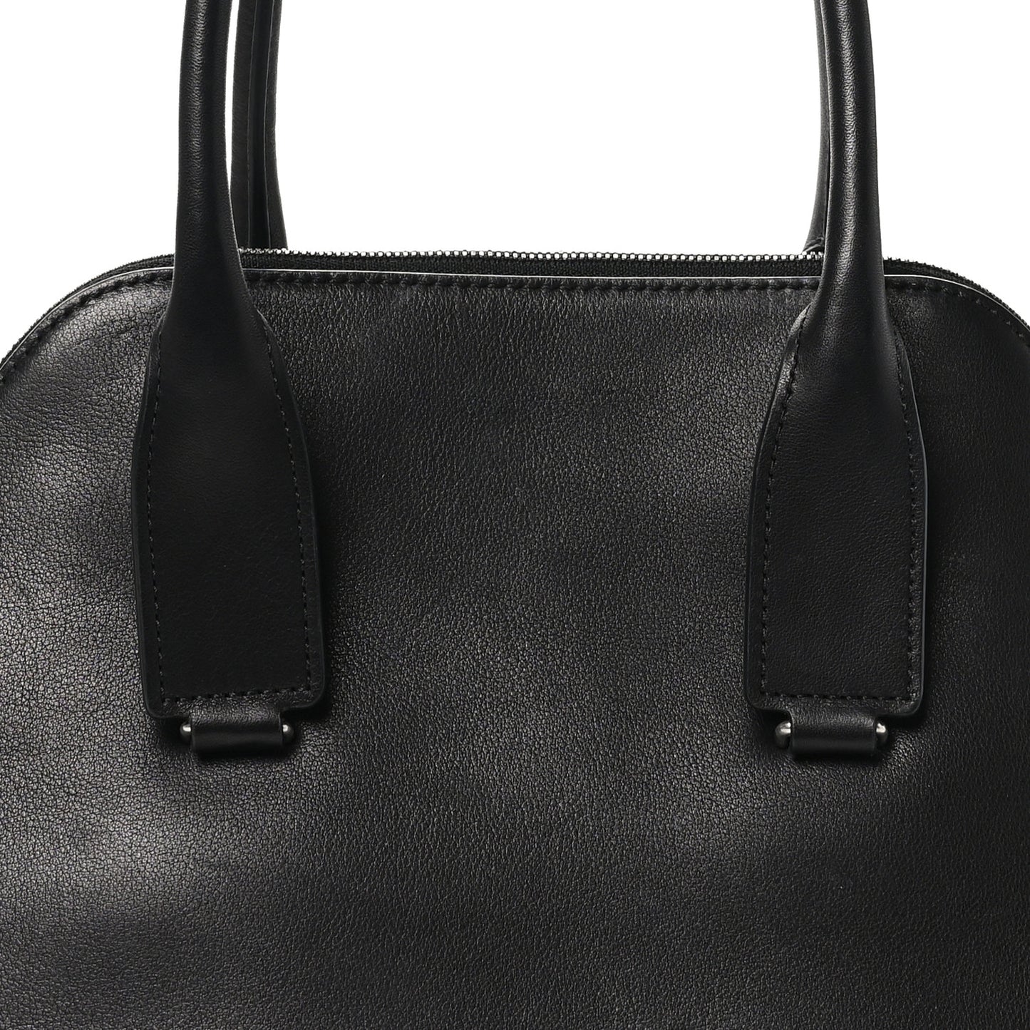 Polished Saddle Calfskin Medium Devon Bag Black