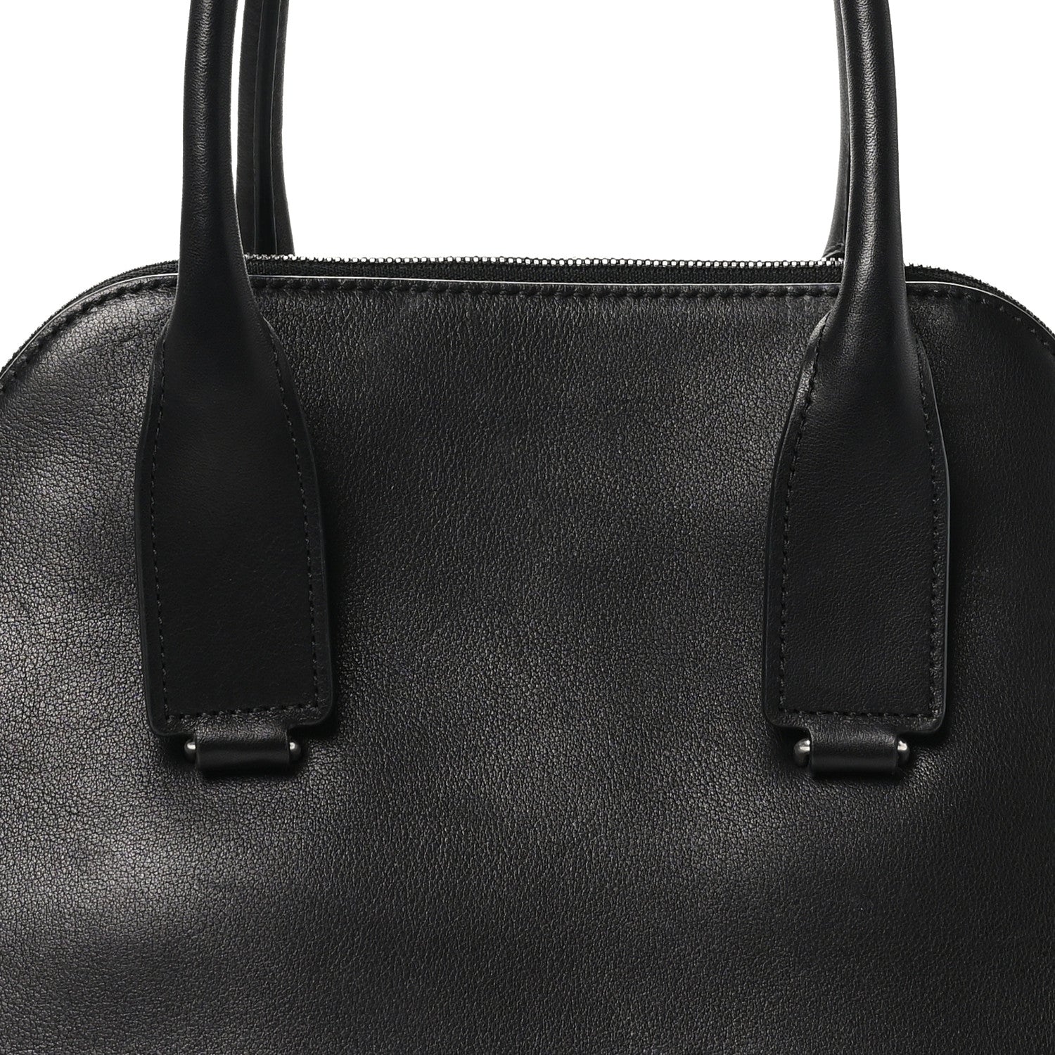 The Row Polished Saddle Calfskin Medium Devon Bag Black 13 of 17