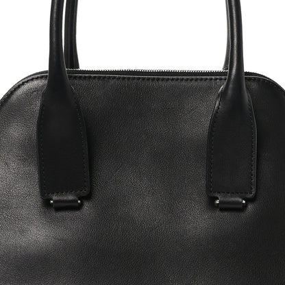The Row Polished Saddle Calfskin Medium Devon Bag Black 13 of 17