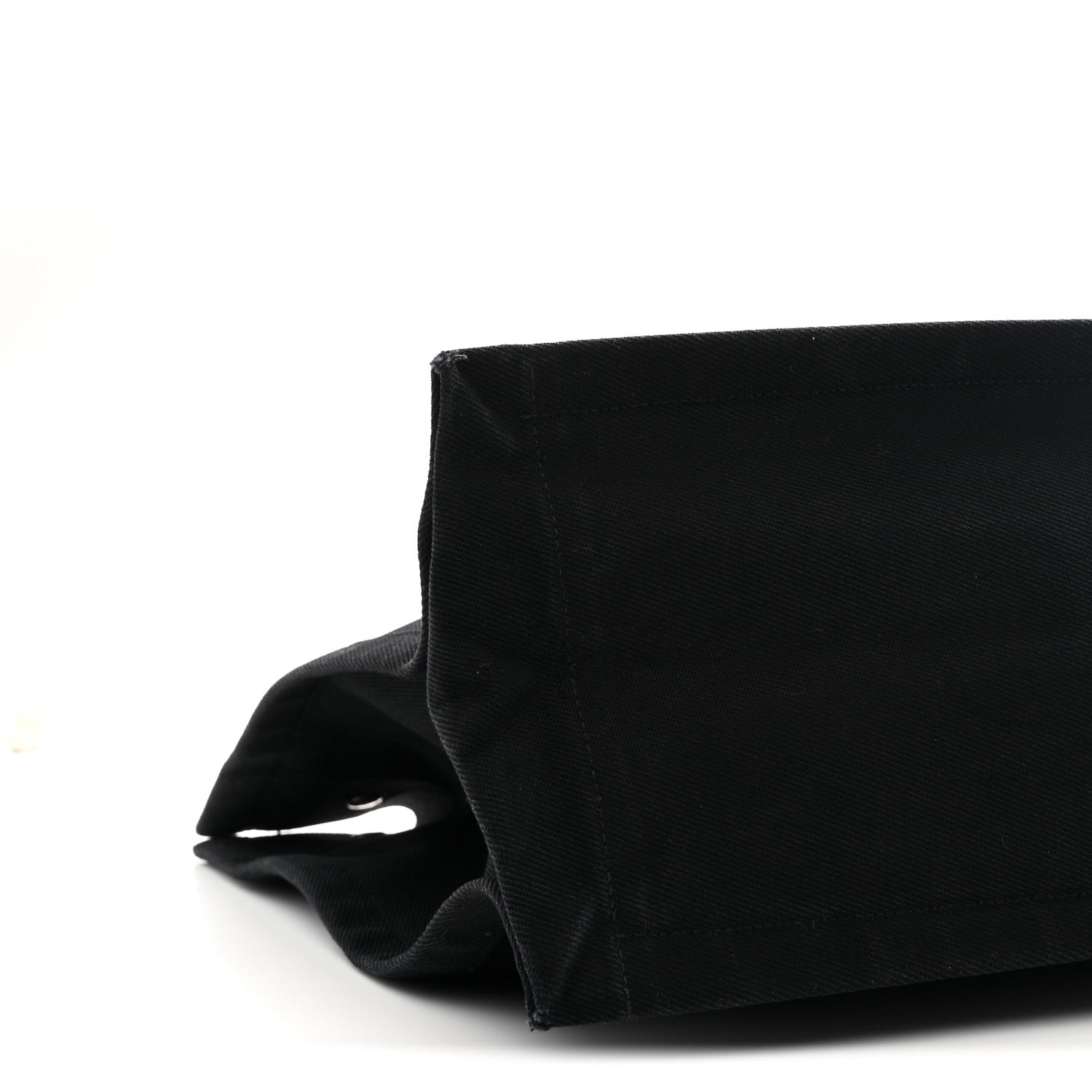 Saint Laurent Linen Calfskin Rive Gauche Tote Black 9 of 12